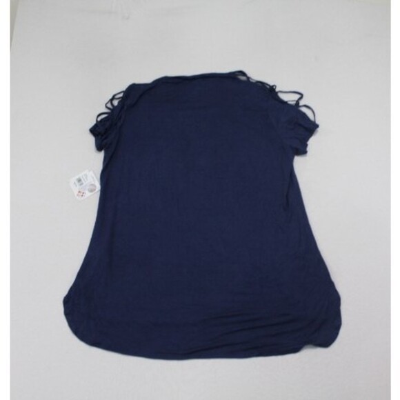 New York Yankees Women Blue Top Majestic Casual Size XXL - Picture 4 of 8